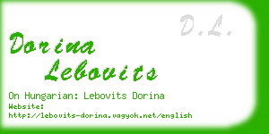 dorina lebovits business card